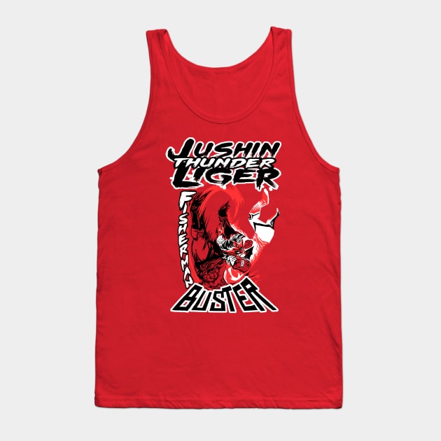 Jushin Thunder Liger FISHERMAN BUSTER V2 Tank Top by knee.rdz